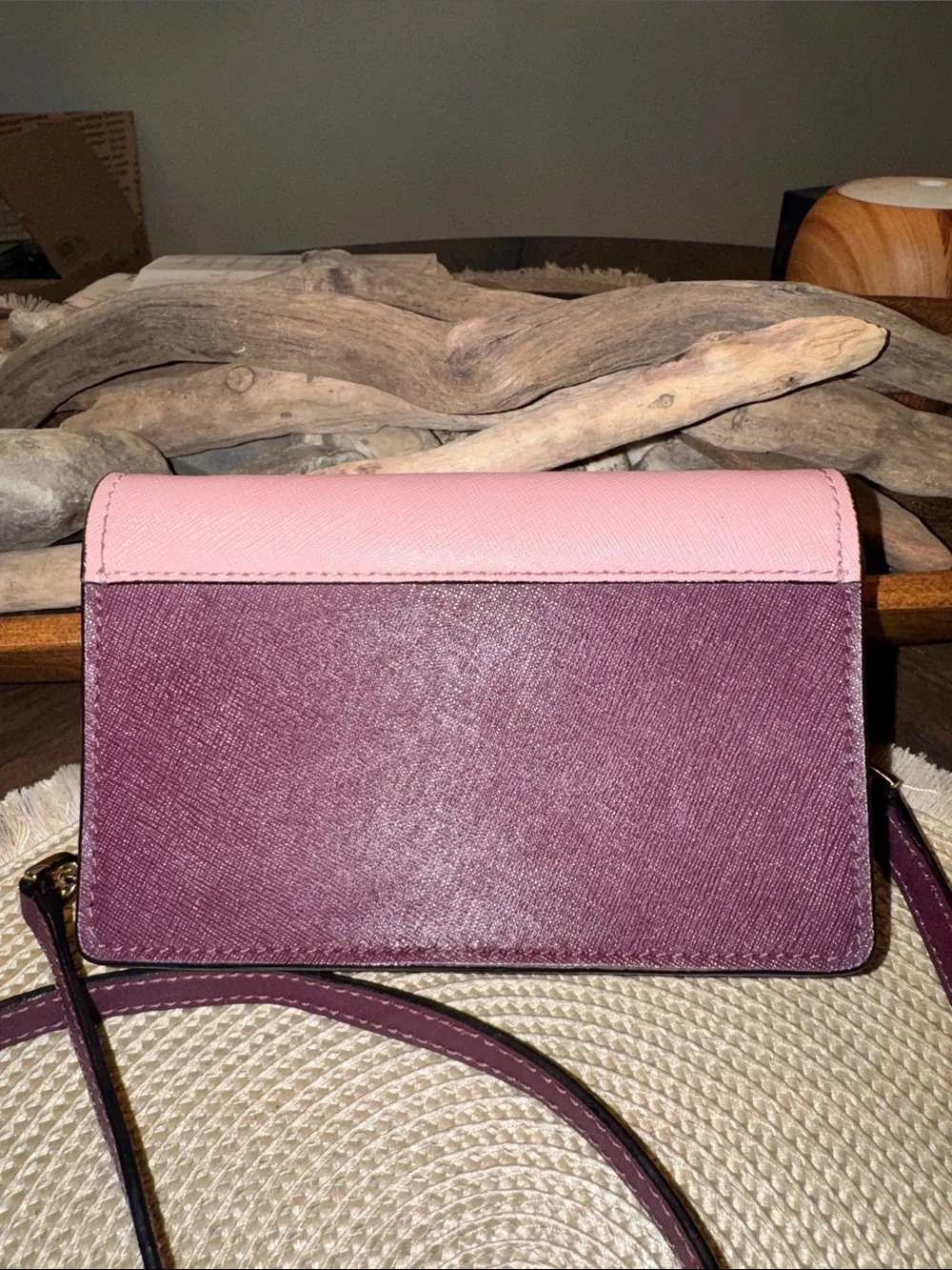 kate spade CameronTwo-Tone Pink and Plum Crossbody-Wallet